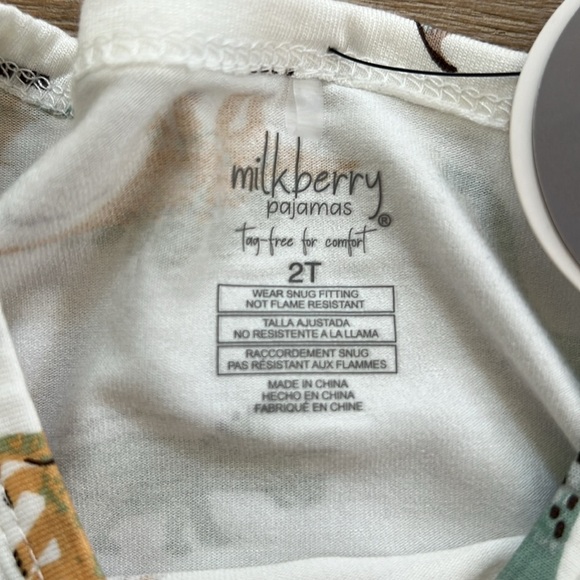 Milkberry Toddler Boy Bamboo Dinosaur Pajama Set 12 18 24 months 2T 3T 4T - Picture 5 of 6